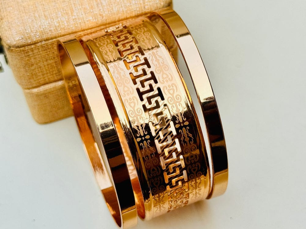 Gold plated Stainless steel designed bangles