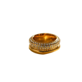 Stainless steel and zircone stone ring