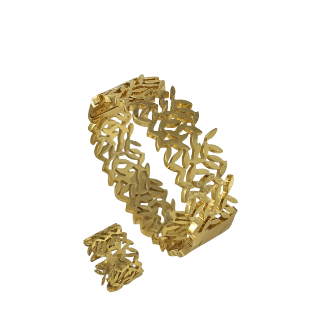 18k Gold plated elegant bangles of stainless steel